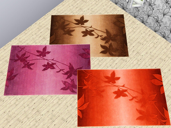 Sims 3 — RugSet Floral by CaliDea — 