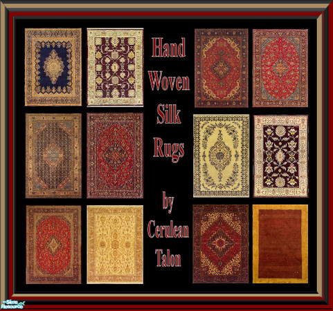Sims 2 — Hand Woven Silk Rugs by Cerulean Talon — 