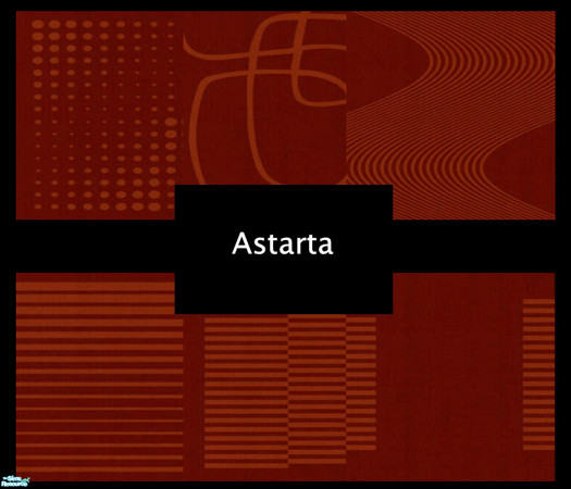 Sims 2 — Living Red by Astarta — recolor of the living in Black rug set.