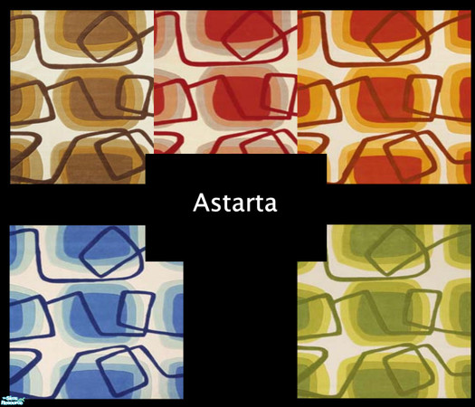 Sims 2 — PopArt by Astarta — 5 Colors rugset.
