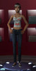 Sims 2 — hello kitty by ayenicolebadd — hello kitty top (light blue) with jeans from sims 2 (apartment life expansion