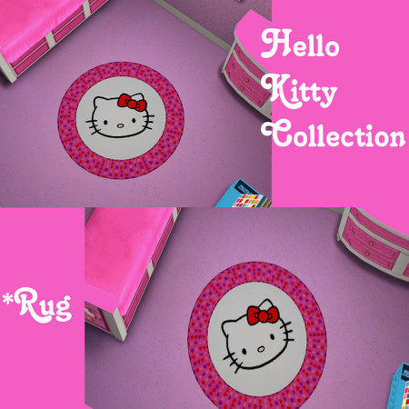 Sims 3 — Hello Kitty Rug by jezebel_the_nun — Adorable Hello Kitty rug. Part of a 3 piece collection.