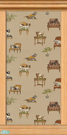 Sims 2 — Helsa Wall Collection - #07 by paintedladysims — 7 of 12 wall designs in the collection.