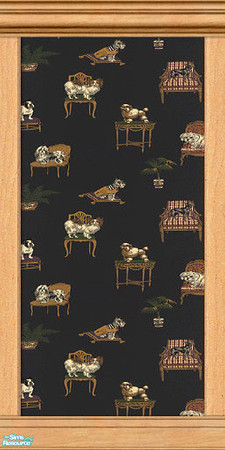 Sims 2 — Helsa Wall Collection - #09 by paintedladysims — 9 of 12 wall designs in the collection.