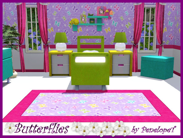Sims 3 — Butterflies Pattern by PenelopeT — Dainty little butterfly pattern. Enjoy! ~ PenelopeT