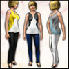 Sims 3 — VestOutfit by ashleypwnz — A casual yet stylish outfit for your Sim! Features a flowing vest over a fitted tank