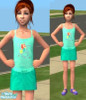 Sims 2 — Disney Ariel Top by Dec07 — A blue top with a design of Ariel from the Little Mermaid. Perfect for a summer day.