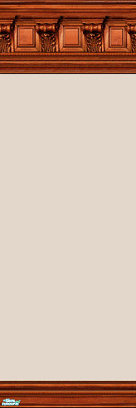 Sims 2 — jsf2CherryTaupe by jsf — A bold, new, cherry, crown moulding holds a taupe colored paint. Please find in the