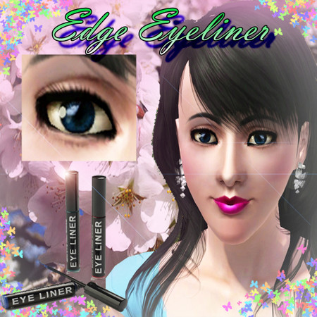 Sims 3 — Edge Eyeliner by Veronica_Nightmare — Eyeliner on each eye corner. ^^