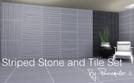 Sims 3 — Modern Striped Stone and Tile Set by Peacemaker_ic — this striped stone set is designed for you modern builders.