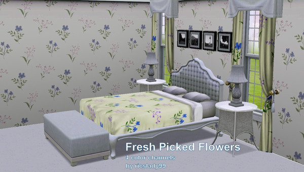 Sims 3 —  Fresh Picked Flowers by ricslady99 —  Fresh Picked Flowers, 4 recolor able palettes