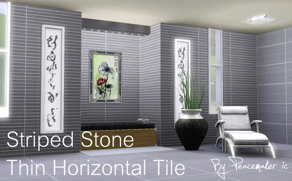 Sims 3 — striped stone-thin horizontal tile by Peacemaker_ic — modern tile great for giving your bathrooms and kitchens a