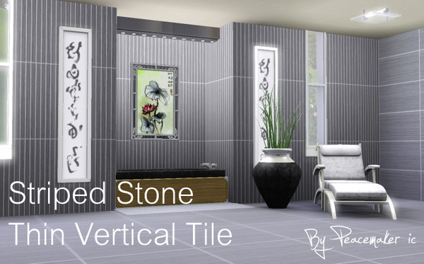 Sims 3 — striped stone-thin vertical tile by Peacemaker_ic — modern tile great for giving your bathrooms and kitchens a