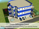 Sims 2 — Gwen Billington Court by theasdaprice — Qwen Billington Court is block of 16 apartments. There are 8 1 bedroom