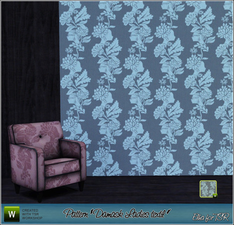 Sims 3 — Pattern Damask Ladies textil by Elha_ — Pattern of Damask Ladies brillo