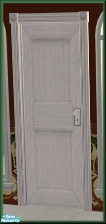 Sims 2 — NK Plain White Door by MoMama — By request, a plain white door with a white doorknob. Enjoy the whiteness!