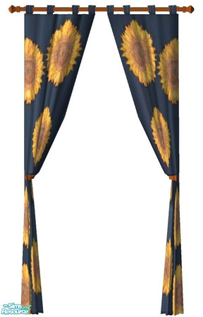 Sims 2 — Sunflower Kitchen - Curtain by RhondaBlonda — 