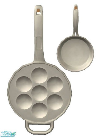 Sims 2 — Sunflower Kitchen - Hanging Skillets by RhondaBlonda — 