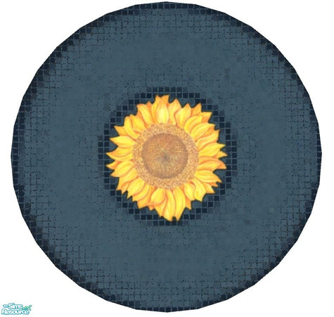 Sims 2 — Sunflower Kitchen - Rug by RhondaBlonda — You need Windkeepers 3x3 round rug mesh for this to work in your game.