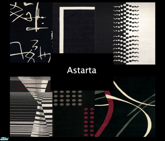 Sims 2 — Black Living Part 2 by Astarta — More Black Rugs.