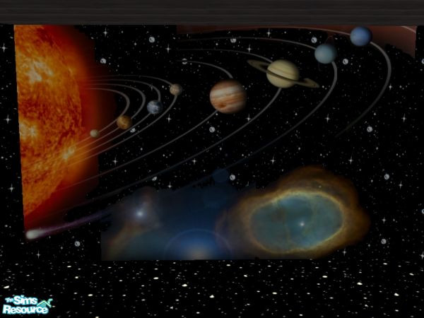 Sims 2 — Outer Limits Mural set by tamlfra — As requested by B-Enchanted. This is an all over room design, featuring