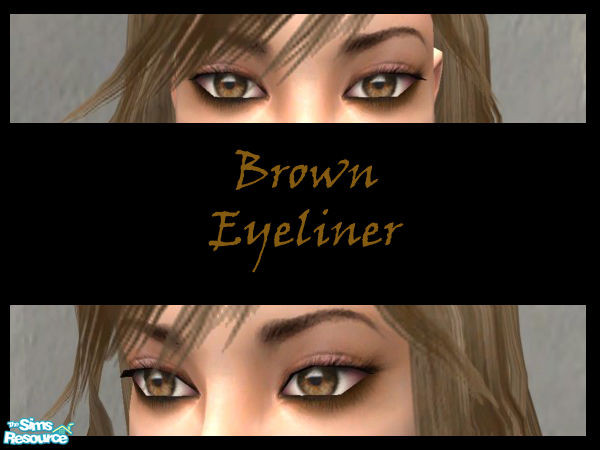 Sims 2 — Brown eyeliner by Blackparade — (the lashes are from the eyeshadow/helaene)