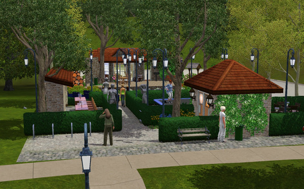 Sims 3 — Facade by francien — Need a different place to go out and relax?This is a nice place to take a drink at the bar,