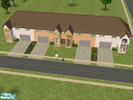 Sims 2 — Rocca Villas by angel01taylor — 4 Townhouse apartments with a single garage. Each apartment contains 3br/2ba.