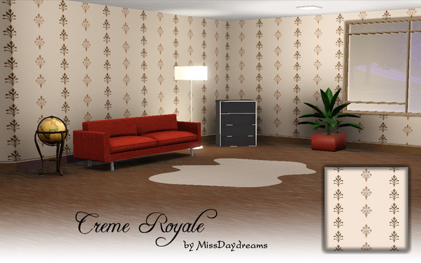 Sims 3 — Creme Royale by MissDaydreams — Feel like a king with this elegant and delicate pattern. Click on image to zoom.