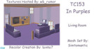 Sims 2 — TC153 In Purples Livingroom by luvmy7 — A nice living room I recolored using simtomatic\'s awesome Suede Mesh
