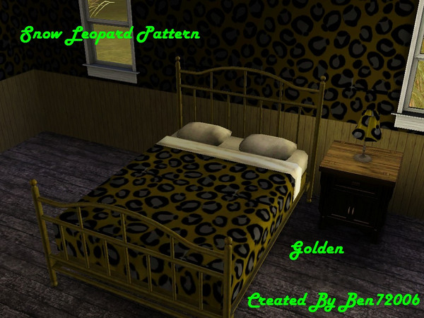 Sims 3 — Leopard Spot Golden by Ben72006 — Leopard Spots colors Golden. The Set of Golden, Aqua and White. Think of Snow
