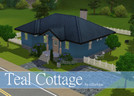 Sims 3 — Teal Cottage by ellerkins — Teal Cottage has three bedrooms, spacious living room, kitchen, back deck, and two
