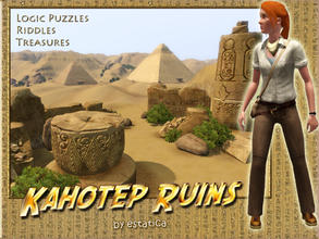 Sims 3 — Kahotep Ruins by estatica — Legend says Kahotep found the secret to eternal life. Centuries later, no one can