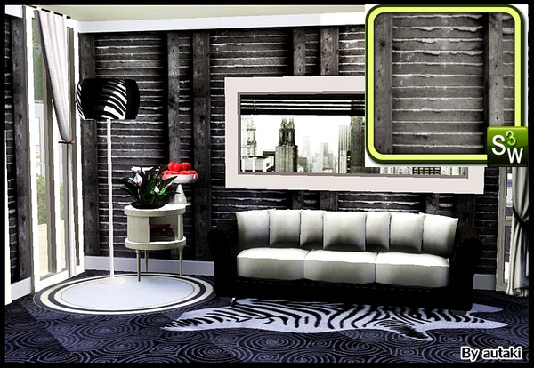 Sims 3 — wood09 by autaki — pattern by autaki