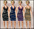 Sims 3 — Wild Rhinestone Dress by ashleypwnz — Let your Sims go wild in this sexy fitted dress featuring sexy zebra