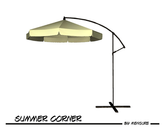 Sims 3 — Summer Corner_Parasol by mensure — Summer Corner_Parasol by mensure. Recolorable two parts. You can find it