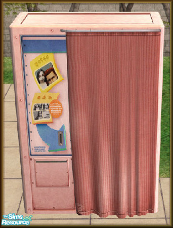 Sims 2 — NK PI Photo Booth - Dark Rose by MoMama — A photo booth in Dark Rose, so your Sims can take their pictures (or