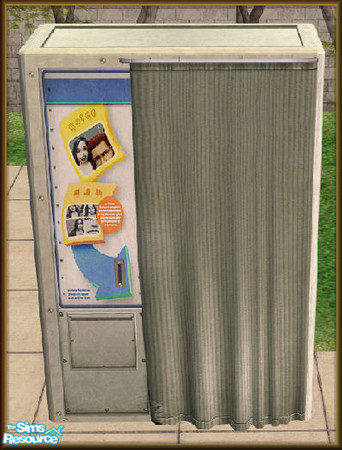Sims 2 — NK PI Photo Booth - Drab Green by MoMama — A photo booth in Drab Green, so your Sims can take their pictures (or