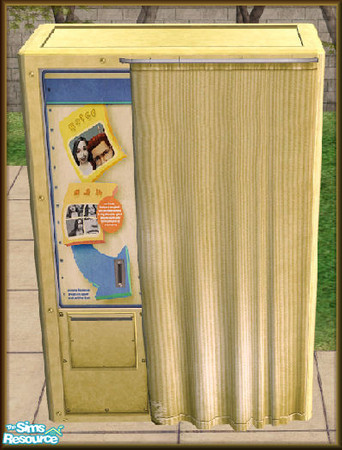 Sims 2 — NK PI Photo Booth - Pale Yellow by MoMama — A photo booth in Pale Yellow, so your Sims can take their pictures