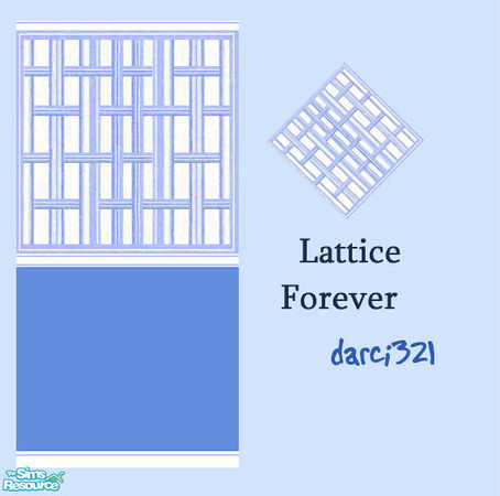 Sims 2 — Lattice Forever by darci321 — This set includes one wall and floor tile in the lattice pattern with the color of