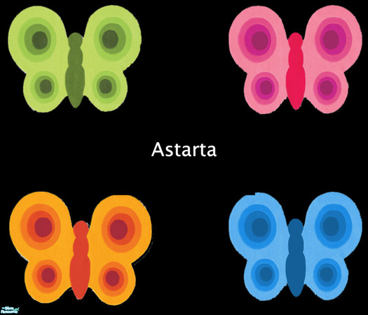 Sims 2 — Butterflies by Astarta — Butterflies to brigthen up the kids room in 4 colors.