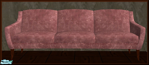 Sims 2 — NK TC36 Living Room - Amarante Sofa by MoMama — A sofa in a lovely pink fabric with dark wood legs.