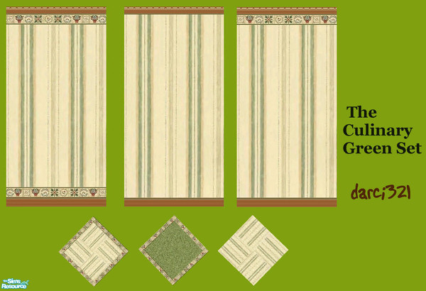 Sims 2 — The Culinary Green Set by darci321 — This all about herbs and the good green earth: this set consists of 3 walls