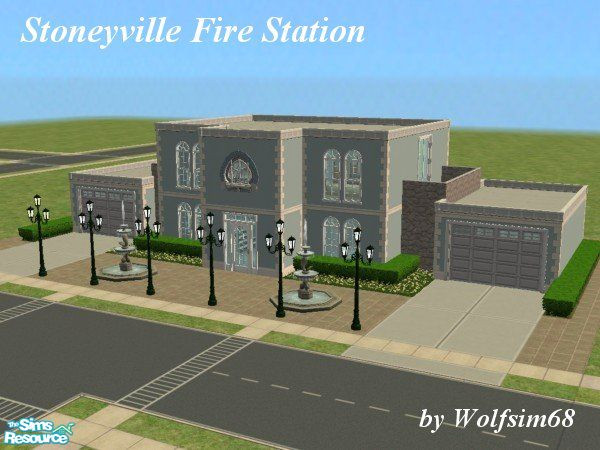 Sims 2 — Stoneyville Fire Station by Wolfsim68 — Forget to take your dinner out of the oven or leave your \"Da