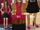 Sims 2 — Cute Pink and Black outfit for Teen females by MatthewSims — Hey Everyone, I have a new upload for you guys :)