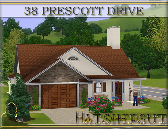 Sims 3 — 38 Prescott Drive by hatshepsut — This pretty little home is more spacious than it looks. Stylish too with