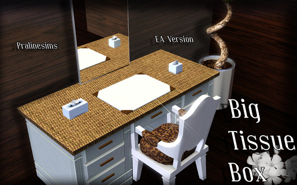 Sims 3 — Big Tissue box by TSR Archive — By Pralinesims