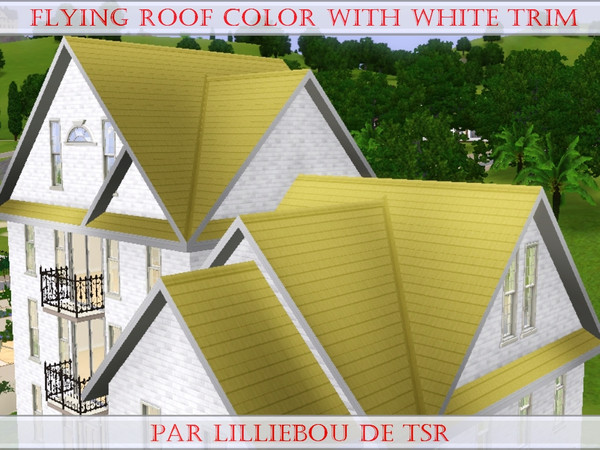 Sims 3 — White Trim, Flying Yellow Slate by lilliebou — par LillieBou de TSR