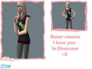 Sims 2 — Dino Shirt + Skinny Jeans + Converse by xSimsChickx — Dino shirt + Grey sinny jeans +Black converse
