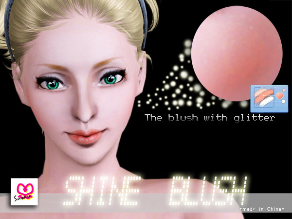 Sims 3 — Shine Blush (Unisex) by Susan372 — [[Unisex]]Please take a good look,..The blush with glitter inside..^^